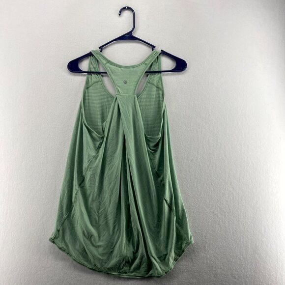 Lululemon Light Green Long Workout Tank Athletic‎ Wear Womens Size XS - Picture 2 of 7